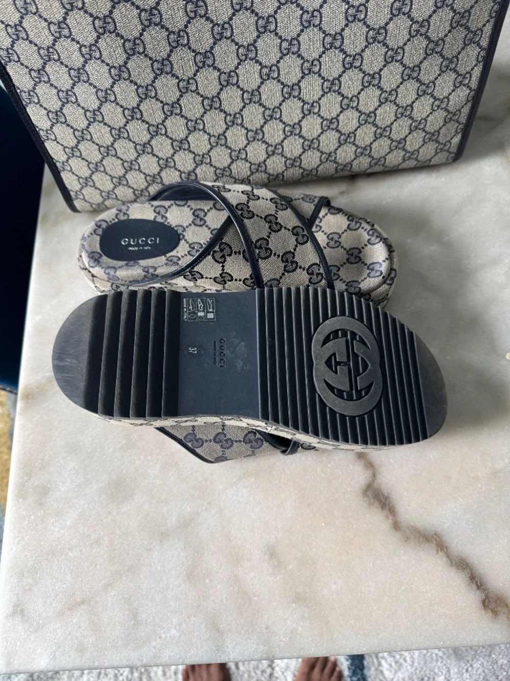 Gucci purse with matching shoes